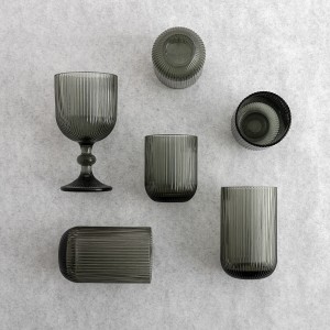 Trinkglas Bidasoa Fosil Grau Glas 280 ml (6 Stück) |  Gläser und Kr...