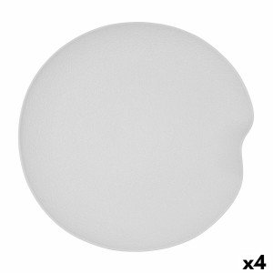 Tablett für Snacks Bidasoa Fosil Weiß aus Keramik Tonerde 31,4 x 31...