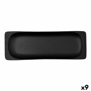 Plateau apéritif Bidasoa Fosil Noir Céramique Alumine 36 x 12,7 x 2...