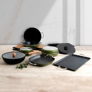 Kochtopf mit Deckel Quid Naturalia Schwarz Metall 28 cm mit Deckel ...