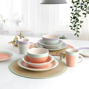 Tasse Quid Kaleido Vert Corail Céramique 330 ml (12 Unités) |  Tass...