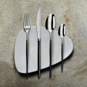 Löffel-Set Amefa Soprano Schwarz Metall Edelstahl 12 Stück |  Messe...
