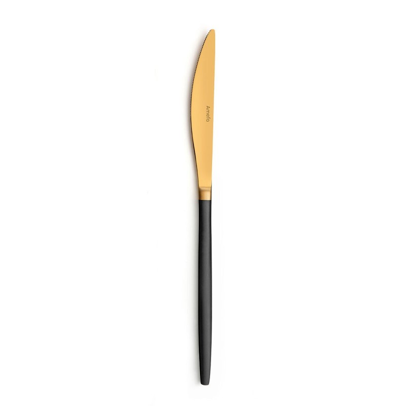 Messerset Amefa Soprano Schwarz Gold Metall Edelstahl 12 Stück |  M...