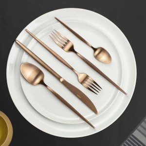 Fork Set Amefa Soprano Copper Metal Stainless steel 12 Units |  Kni...