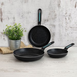 Pfannen-Set Quid Oasis Schwarz Metall 3 Stücke |  Pfannen und Töpfe...