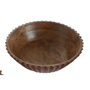 Salatschüssel Home ESPRIT Gelb grün Koralle Mango-Holz 30 x 30 x 12...