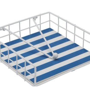 Napkin holder Versa Blue Metal 35 x 0,03 x 25 cm Stripes |  Other a...