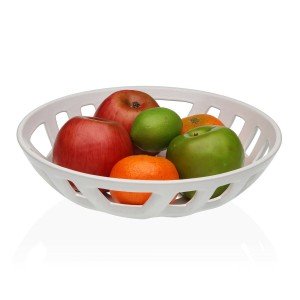 Fruit Bowl Versa White Ceramic Porcelain 28 x 7 x 28 cm |  Other ac...