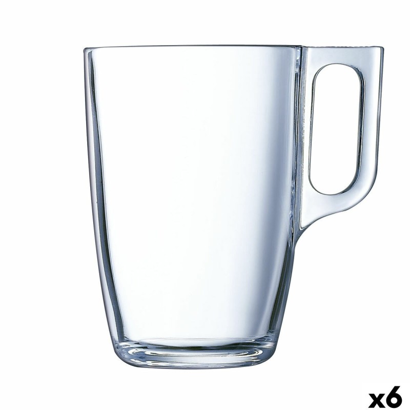 Mug Luminarc Nuevo Transparent 320 ml (6 Units) |  Cups and Thermos...