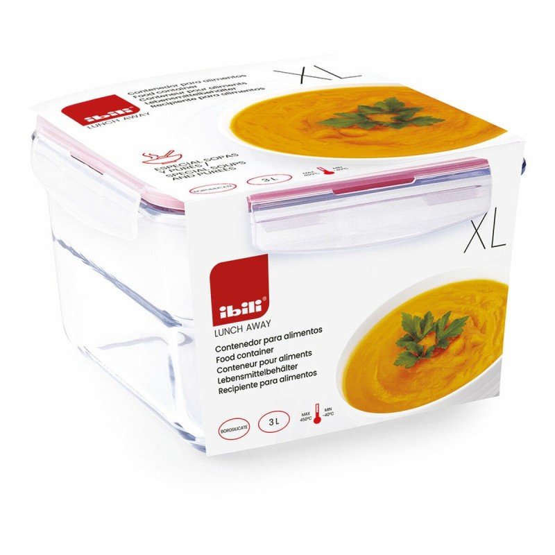 Food Preservation Container Ibili XL 754833 Borosilicate Glass 3 L ...