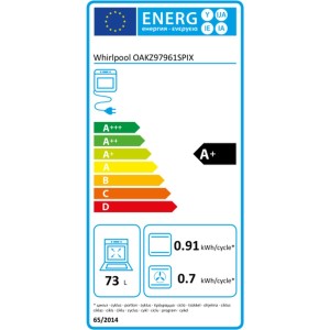 Pyrolytherd Whirlpool Corporation OAKZ97961SPIX 73 L 3840 W |  Öfen...