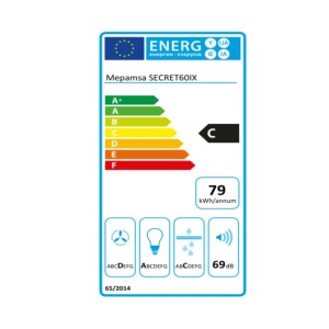 Conventional Hood Mepamsa SECRET 60 60 cm 69 dB 540 m³/h Stainless ...