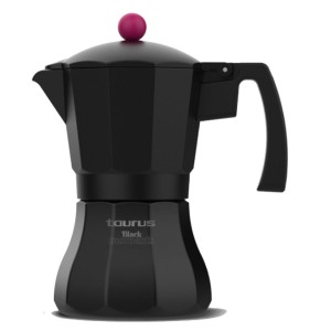 Italian Coffee Pot Taurus KCP9009I 9T Black Stainless steel Alumini...