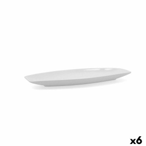 Kochschüssel Quid Gastro 30 x 13 x 2,5 cm aus Keramik Weiß 6 Stück ...