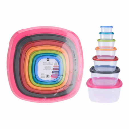 Set of Stackable Hermetically-sealed Kitchen Containers Excellent H...