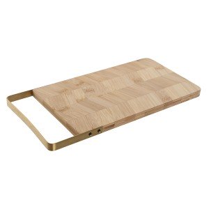 Cutting board Home ESPRIT Golden Natural Metal Bamboo 35,5 x 17,5 x...
