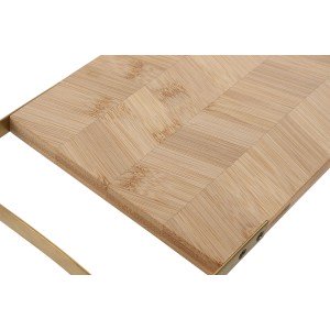 Cutting board Home ESPRIT Golden Natural Metal Bamboo 35,5 x 17,5 x...