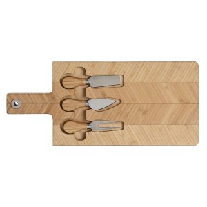 Schneidebrett Home ESPRIT natürlich Bambus Edelstahl 41 x 18,3 x 2 ...