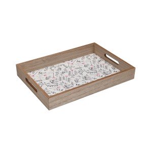 Schale Versa Caprice Holz MDF 24 x 4,5 x 34 cm |  Geschirr, Tablett...