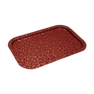 Schale Versa Serpentine Rot Metall 32 x 1,5 x 34 cm |  Geschirr, Ta...