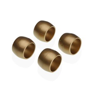 Serviettenring Versa Gold Polypropylen 4,7 x 3,2 x 4,7 cm 4 Stücke ...