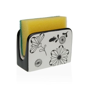 Porte-serviettes Versa Céramique 5 x 8 x 11 cm Fleurs |  Autres acc...