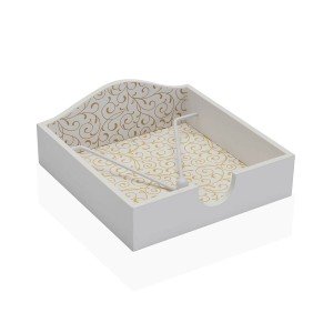 Napkin holder Versa Serpentine Wood 18 x 7 x 18 cm |  Other accesso...