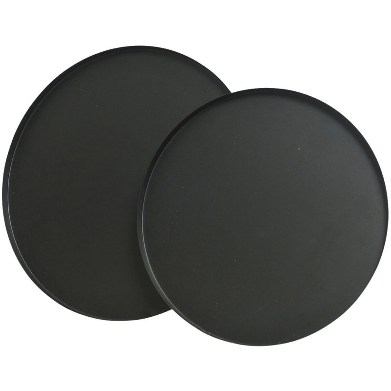 Set of trays Lifetime Matte back Steel Circular Ø 35 cm 2 Units | ... Set of trays Lifetime Matte back Steel Circular Ø 35 cm 2 Units | ...