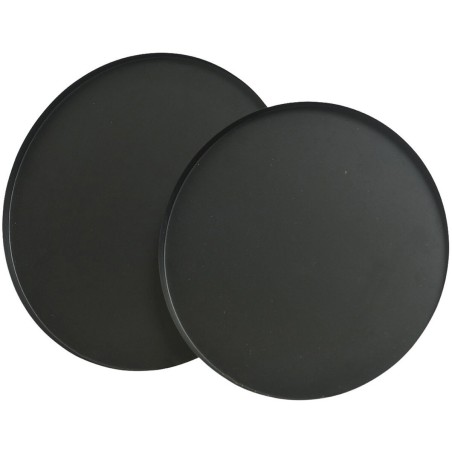 Set of trays Lifetime Matte back Steel Circular Ø 35 cm 2 Units |  ...