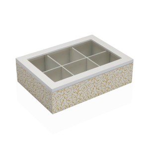 Teebox Versa Serpentine Holz 17 x 7 x 24 cm |  Weiteres Zubehör und...