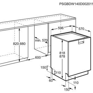 Dishwasher AEG FFB83816PM Steel 60 cm