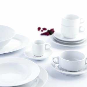 Plate Quid Basic Ceramic White (15,5 cm) (Pack 12x) |  Cups and The...