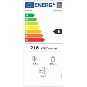 Kühl-Gefrierkombination Hisense RT422N4AWE 170 Weiß 252 L |  Kühl- ...