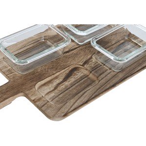 Tablett für Snacks Home ESPRIT natürlich 350 ml 39,5 x 20 x 5 cm | ...