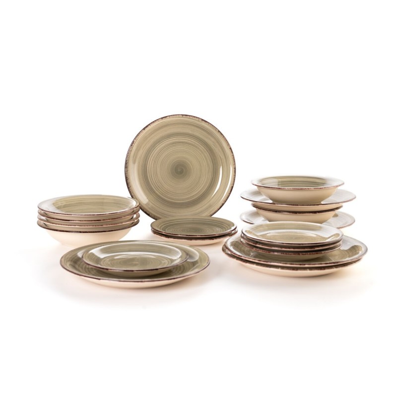 Tableware Quid Vita Natura Green Ceramic 18 Pieces |  Plates, platt...