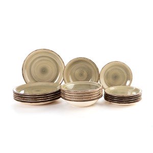 Tableware Quid Vita Natura Green Ceramic 18 Pieces |  Plates, platt...