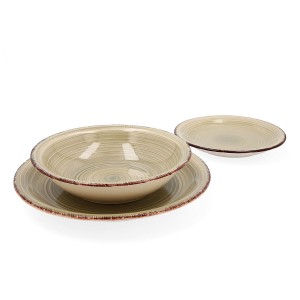 Assiettes Quid Vita Natura Vert Céramique 18 Pièces |  Assiettes, p...