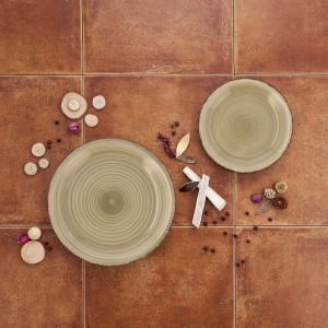 Tableware Quid Vita Natura Green Ceramic 18 Pieces |  Plates, platt...