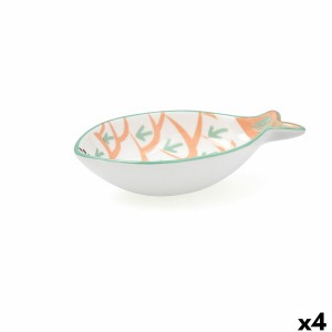 Schüssel für Vorspeisen Quid Kaleido Weiß aus Keramik 14 x 9 x 3 cm...