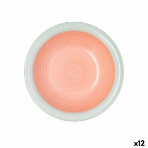 Assiette creuse Quid Kaleido Vert Corail Céramique Ø 21,5 cm (12 Un...