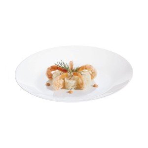 Assiette plate Luminarc Zelie Blanc verre Ø 25 cm (12 Unités) |  As...