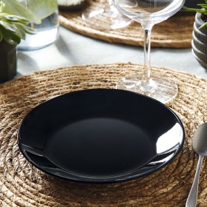 Dessertteller Luminarc Zelie Negro Schwarz Glas Ø 18 cm (12 Stück) ...