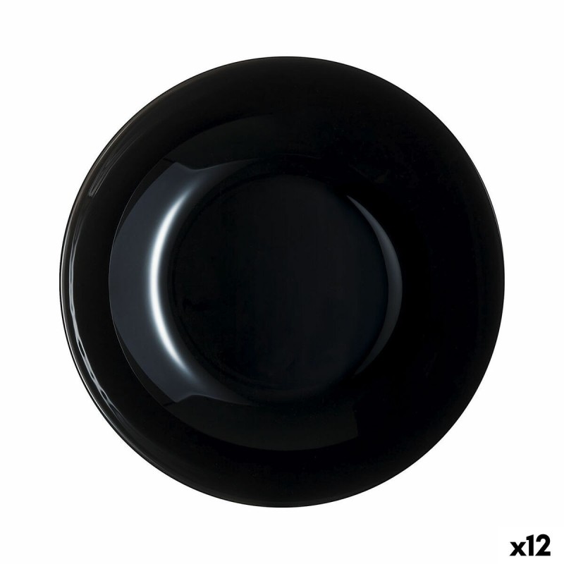 Suppenteller Luminarc Zelie Negro Schwarz Glas Ø 20 cm (12 Stück) |...