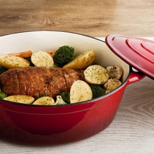 Casserole with lid Bidasoa Fierro Red 4,3 L 30 x 23 cm (2 Units) | ...