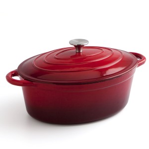 Casserole with lid Bidasoa Fierro Red 4,3 L 30 x 23 cm (2 Units) | ...