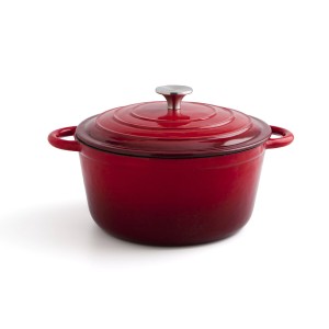 Casserole with lid Bidasoa Fierro Red Ø 24 cm 3,7 L (2 Units) |  Pa...