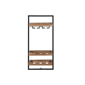 Range Bouteilles Home ESPRIT Noir Naturel 35 x 25 x 75 cm |  Porte-...