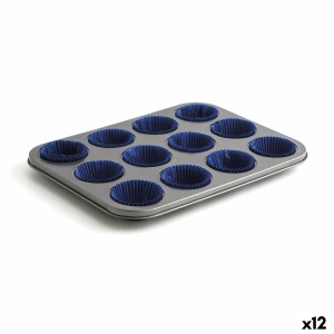 Muffinform Quid Sweet Grey Schwarz 36 x 17 x 3 cm (12 Stück) |  Dek...