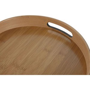 Snack tray Home ESPRIT Black Natural Modern 30 x 30 x 5 cm |  Plate...