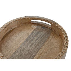 Snack tray Home ESPRIT Natural Colonial 30 x 30 x 5 cm |  Plates, p...